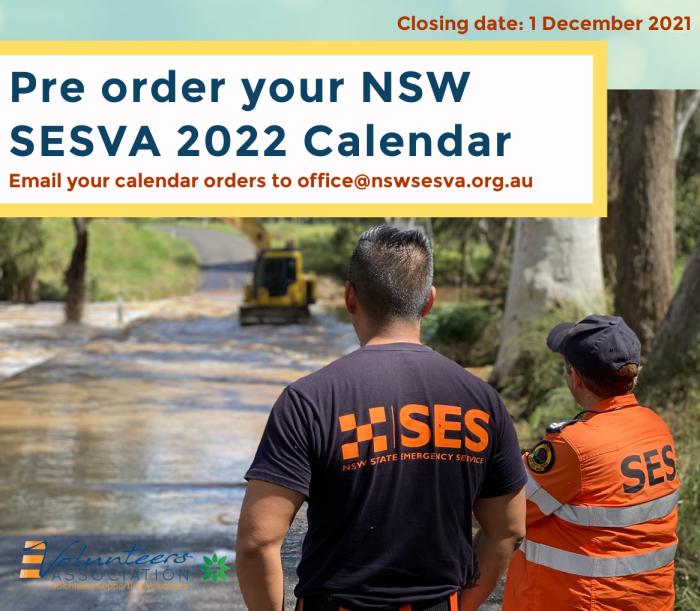 Pre order your 2022 NSW SESVA Calendar now!