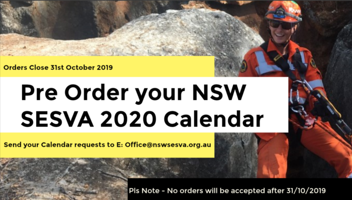 Pre order for your 2020 NSW SESVA Calendar