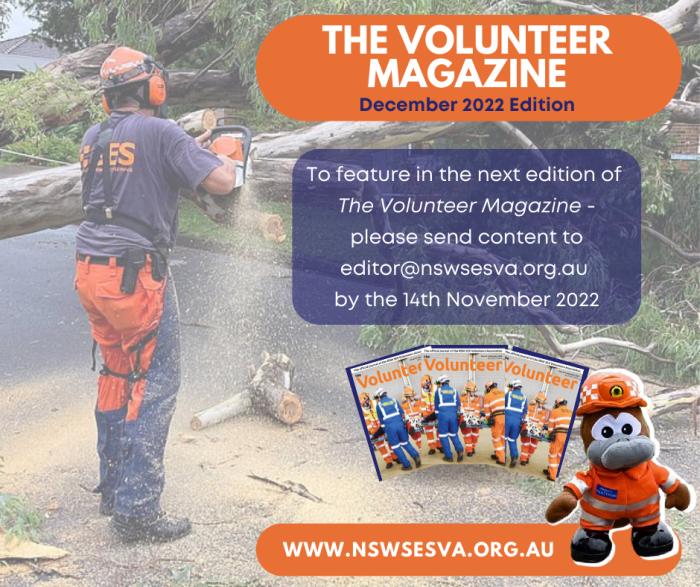 Want to feature in our December 2022 edition of The Volunteer Magazine?