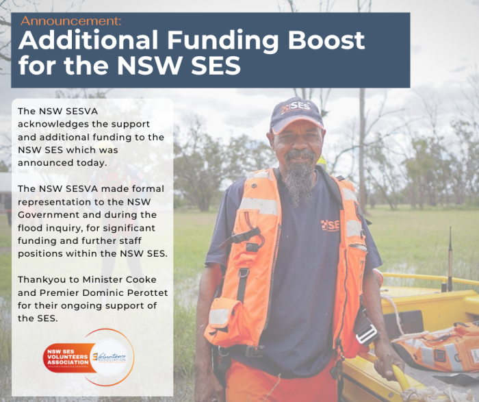 SESVA Update - additional funding for SES
