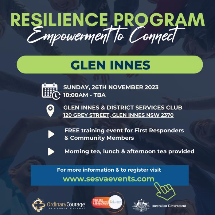 Register now to attend our Glen Innes training event!