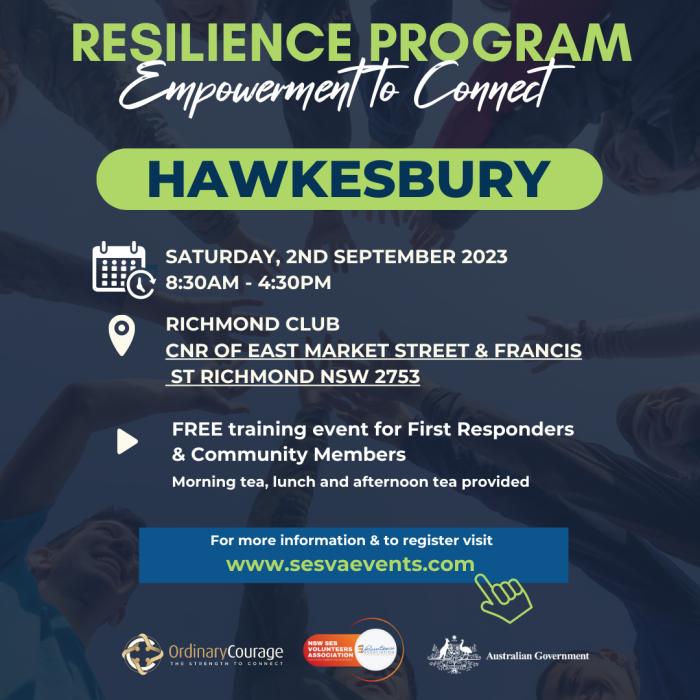Resilience Program: Picton - Casino - Hawkesbury open for registrations!