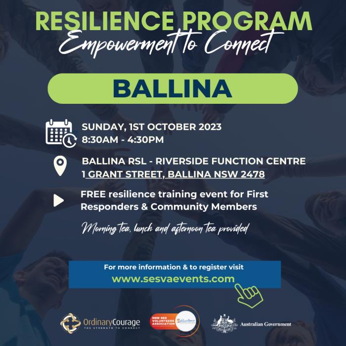 Ballina Resilience Training - 1 October 2023
