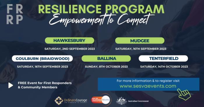 Resilience Training dates & locations for September & October 2023