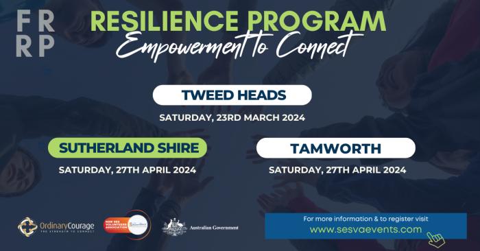 Have you registered for one of our Free Resilience Training Events?