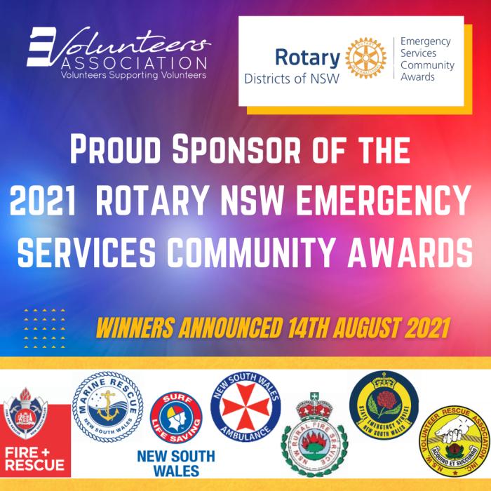 Proud Sponsor of the 2021 Rotary NSW Emergency Services Community Awards