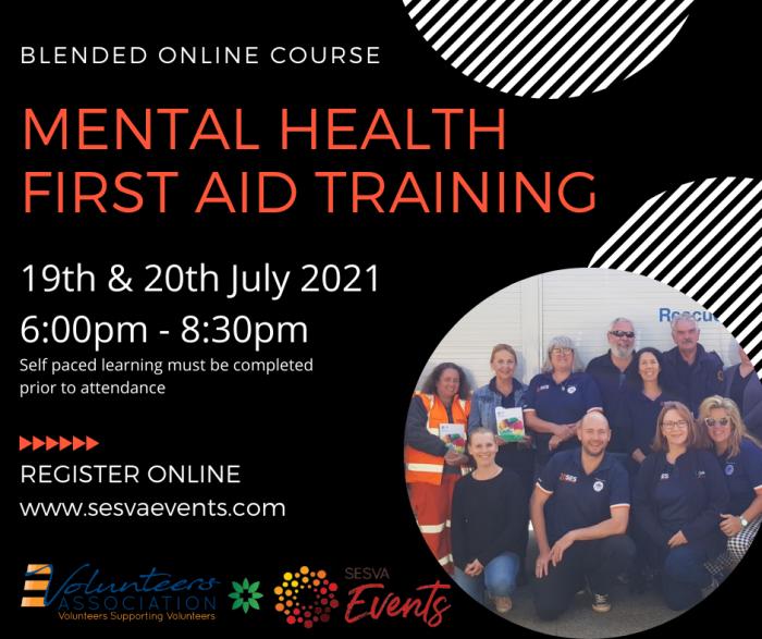 Mental Health First Aid Course BLENDED 19th & 20th July 2021