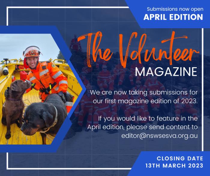 The Volunteer Magazine: Submissions now open for the first edition of 2023!