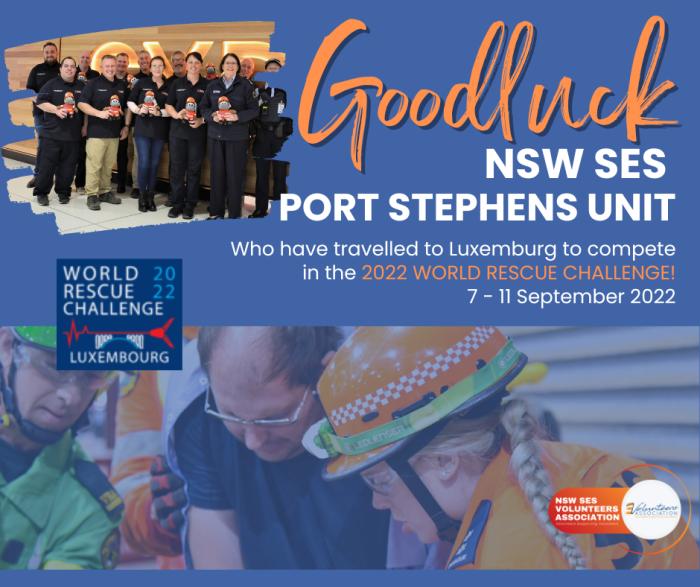 Good luck to the Port Stephens team!