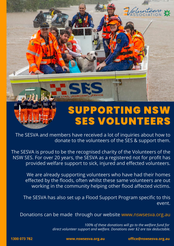 Supporting NSW SES Volunteers