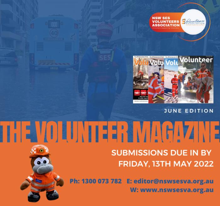 Magazine submissions due in Friday, 13th May 2022