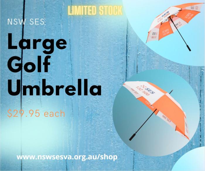 Limited Stock - NSW SES Large Gold Umbrella $29.95 Each