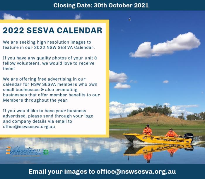 2022 SESVA Calendar